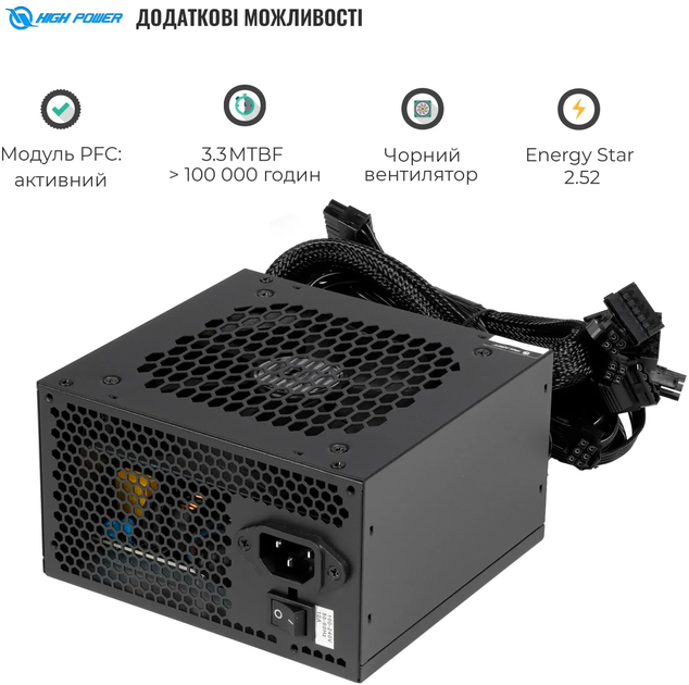 Блок питания HighPower 700W 80+ GOLD (HP1-J700GD-F12S) - изображение 2