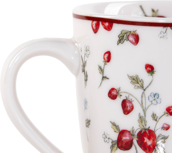 Kubek na herbatę Boltze Emily z wzorem w poziomki 250 ml (5902973441796) - obraz 4