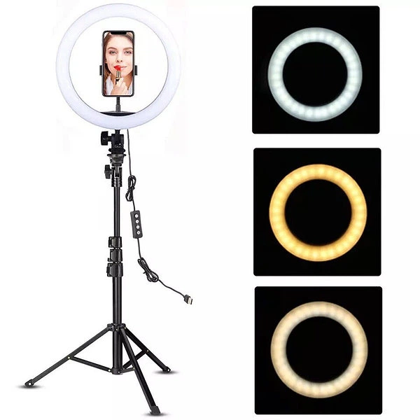 Кольцева LED лампа з WiFi-пультом XPRO RL-18 II 55W 45 см 3 кріплення сумка (MER-14929_2302) - изображение 3