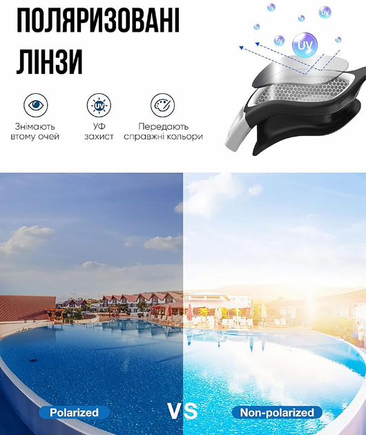 Окуляри для плавання Renvo Sanaga Pro Anti-fog Універсальні Чорні OSFM (2SG400-01) - зображення 7