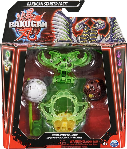 Ігровий набір Spin Master Bakugan Starter Pack Special Attack Nillious Titanium Dragonoid Bruiser (0778988498842) - зображення 1