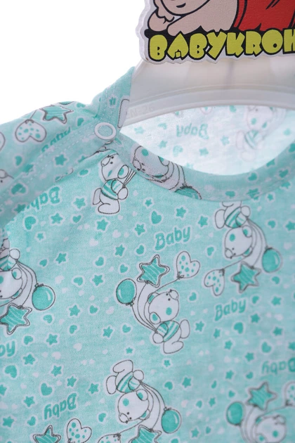 Боди с коротким рукавом кулир Babykroha Мишка мятный 86 см (42020) - Фото 2 Боди с коротким рукавом кулир Babykroha Мишка мятный 86 см (42020) - изображение 2
