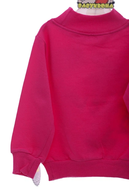 Гольф на флисе для девочки с Бантом малиновый Kipir Kids 104 см (44281) - изображение 4