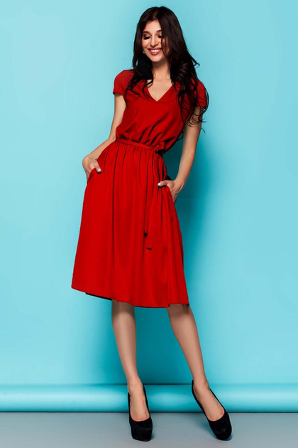 Женское JADONE FASHION платье из костюмной ткани с расклешенным ...