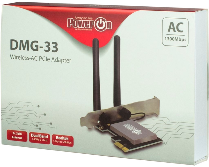 Adapter Wi-Fi Inter-Tech PowerOn DMG-33 (4260455645577) - obraz 3