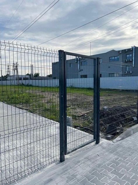 Калитка для ограждения Сетка Запад ДУОС 1500x1000 мм Антрацит - изображение 4