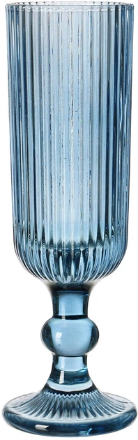 Kieliszki do szampana Vivalto Lines z ryflowanego szkła niebieskie 160 ml 6 szt (8430852849243) - obraz 3