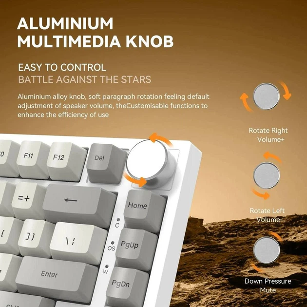 Клавиатура Attack Shark K85 Grey Механическая Магнитные Свитчи HOT