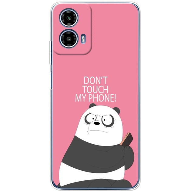 Силиконовый Чехол с Картинкой для Motorola G34 Принт (Панда, Не Трогай Мой Телефон) (57616-ysm2425) - Фото 1 Силиконовый Чехол с Картинкой для Motorola G34 Принт (Панда, Не Трогай Мой Телефон) (57616-ysm2425) - изображение 1
