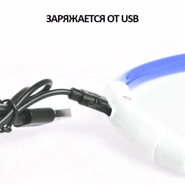 Светящийся ошейник для собак с USB Светодиодный влагостойкий ошейник - Фото 5 Светящийся ошейник для собак с USB Светодиодный влагостойкий ошейник - изображение 5