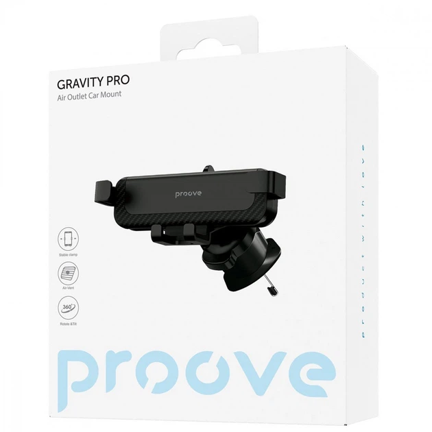 Uchwyt samochodowy Proove Gravity Pro Air Outlet Car Mount Black (6900111575586) - obraz 6