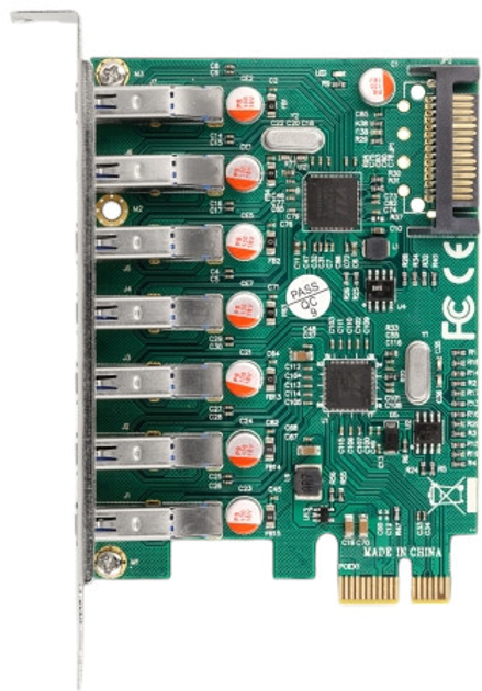 Karta rozszerzeń DeLOCK PCIe2.0 x1 - 7 x USB 3.2 Gen 1 (4043619901043) - obraz 3