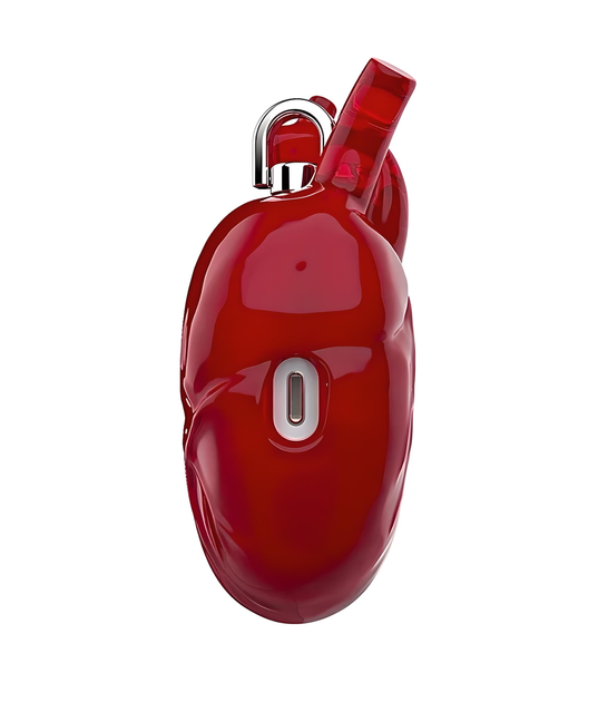 Чехол силиконовый BLACKTIME 808FC HEARTHCASE для Apple AirPods Pro / Pro 2 с карабином, красный - изображение 4
