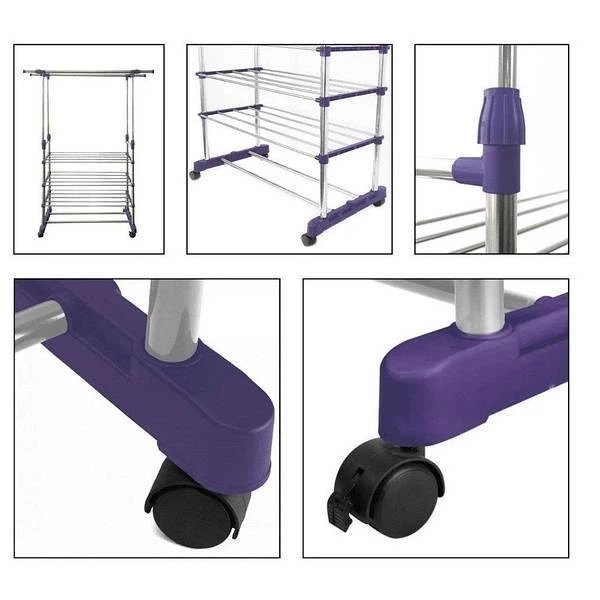 Телескопическая полка Colgador doble ajustable / вешалка для одежды - Фото 4 Телескопическая полка Colgador doble ajustable / вешалка для одежды - изображение 4