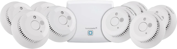 Czujnik inteligentny HomeMatic IP starter set smoke detector +5 (4250494927994) - obraz 1