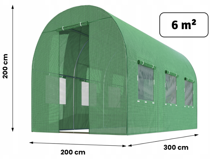 Теплиця - парник 6 м² 300 x 200 см - зображення 3