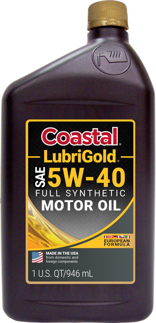 Моторна олива Coastal LubriGold Full Synthetic 5W40 Euro, 0,946л. - Фото 1 Моторна олива Coastal LubriGold Full Synthetic 5W40 Euro, 0,946л. - изображение 1
