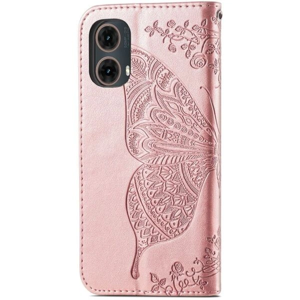 Чохол-книжка з малюнком UniCase Butterfly Pattern для Motorola Moto G85 - Rose Gold - зображення 5