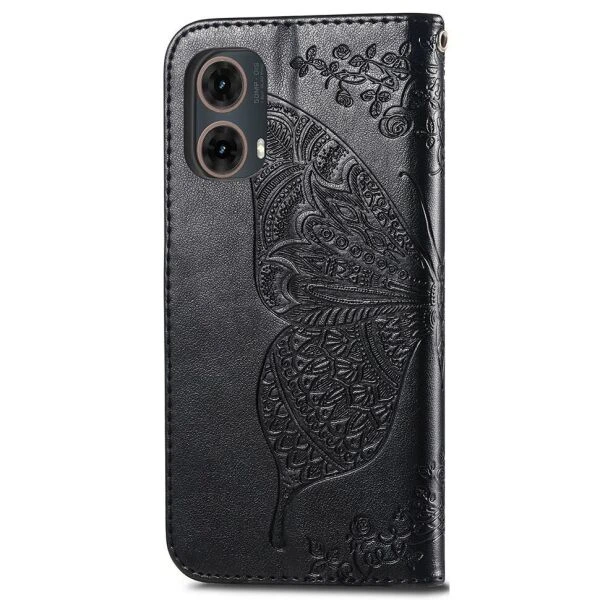 Чохол-книжка з малюнком UniCase Butterfly Pattern для Motorola Moto G85 - Black - зображення 5