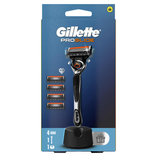 Maszynka do golenia dla mężczyzn Gillette Fusion ProGlide z 4 wymiennymi wkładami + stojak (8700216357227) - obraz 2