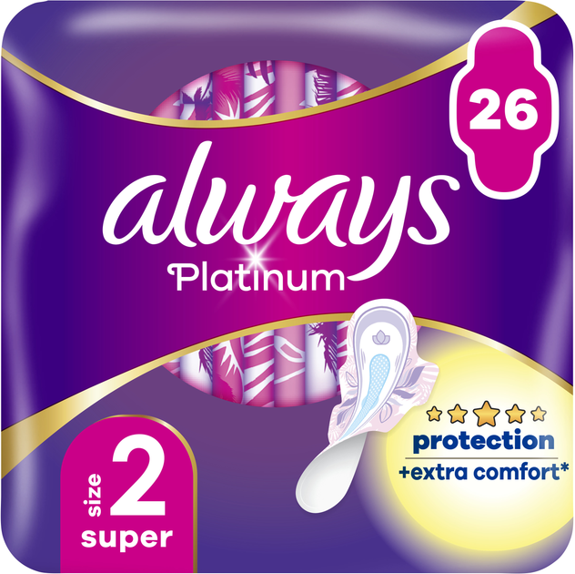 Гігієнічні прокладки Always Platinum Super Розмір 2 26 шт (8001841913841) - зображення 1