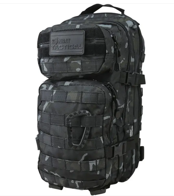 Рюкзак KOMBAT Hex-Stop Small Molle Assault Pack 28л Мультикам Чорний - зображення 7