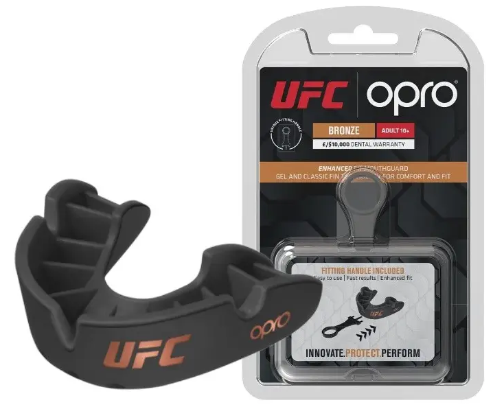 Капа OPRO Bronze UFC доросла вік11+ антибактеріальна чорний - Фото 2 Капа OPRO Bronze UFC доросла вік11+ антибактеріальна чорний - зображення 2