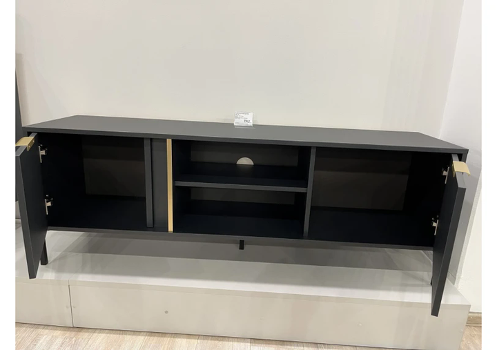 Тумба под телевизор Ларс/Lars 2-дверная 2D/153 Антрацит Ш153xВ54 см. Perfect Home - изображение 13