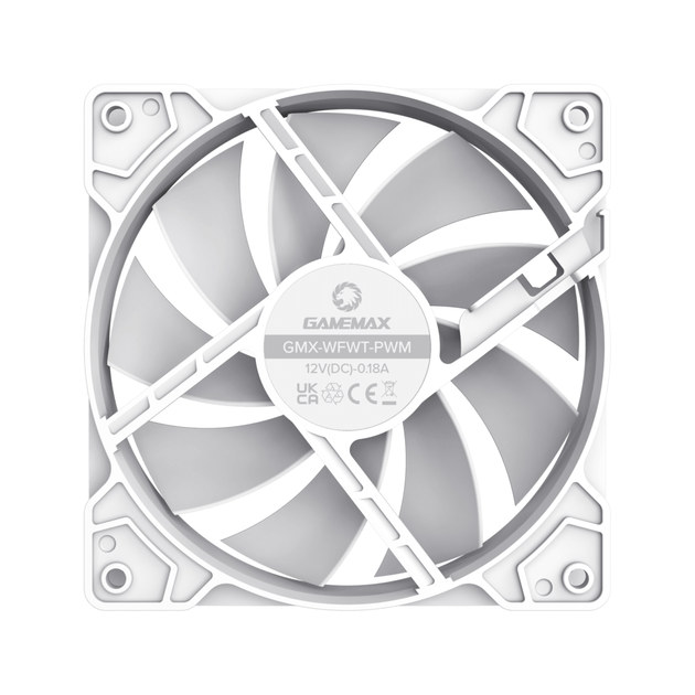 Кулер для корпуса 120 мм GAMEMAX GMX-WFWT-PWM White - изображение 4