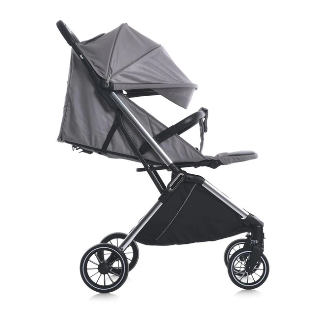 Детская прогулочная коляска-книжка ME 1129 LINK Silver Striped Серебряная - изображение 4