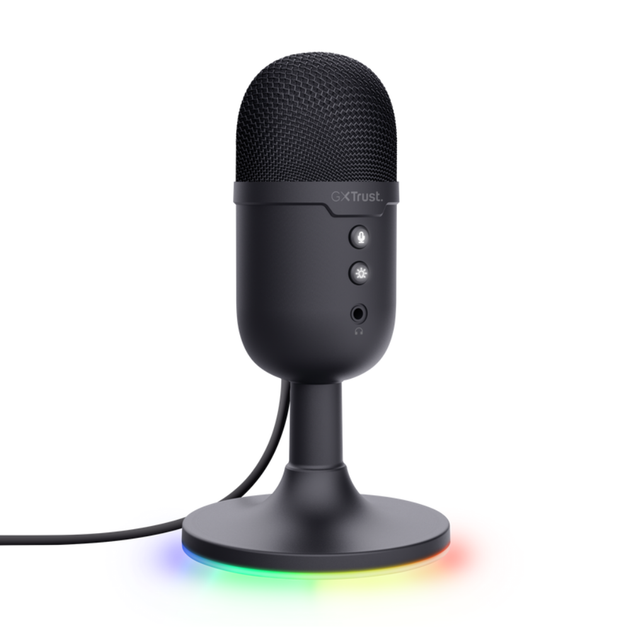 Мікрофон для ПК стримінгу Trust GXT 234 Yunix USB RGB підсвічування Black - Фото 3 Мікрофон для ПК стримінгу Trust GXT 234 Yunix USB RGB підсвічування Black - зображення 3