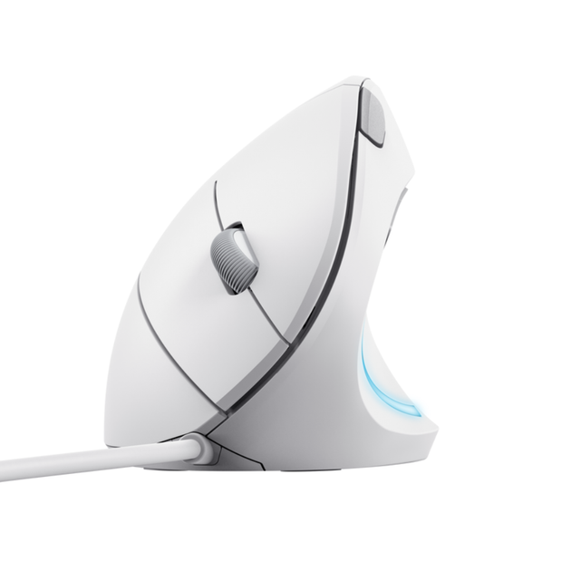 Мышь компьютерная Trust Verto Ergo Mouse 25133 1600dpi проводная/вертикальная White - изображение 3