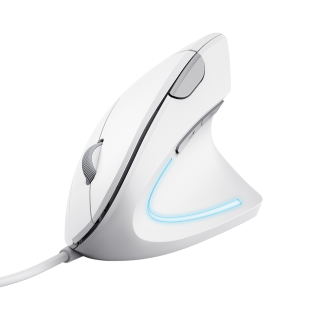Мышь компьютерная Trust Verto Ergo Mouse 25133 1600dpi проводная/вертикальная White - изображение 4