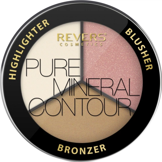 Палетка для контуринга лица Revers Cosmetics Pure Mineral Contour №4 7.5 г (5902815164227) - Фото 1 Палетка для контуринга лица Revers Cosmetics Pure Mineral Contour №4 7.5 г (5902815164227) - изображение 1