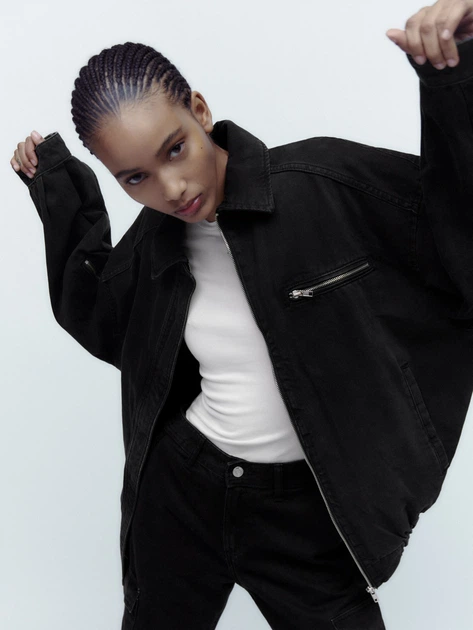 Куртка женская Zara 8197/234 M/L Черная (08197234800987