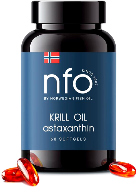 Suplement diety NFO Krill Oil Astaxantyna 60 kapsulek (7090025452017) - obraz 1