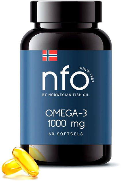 Дієтична добавка NFO Omega 3 100 мг 60 капсул (7090025452031) - зображення 1