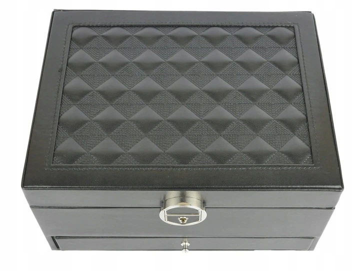 Шкатулка для прикрас Lombardi 17.5 х 22.5 х 15 см (JSB/01153/2/black) чорна - Фото 4 Шкатулка для прикрас Lombardi 17.5 х 22.5 х 15 см (JSB/01153/2/black) чорна - зображення 4
