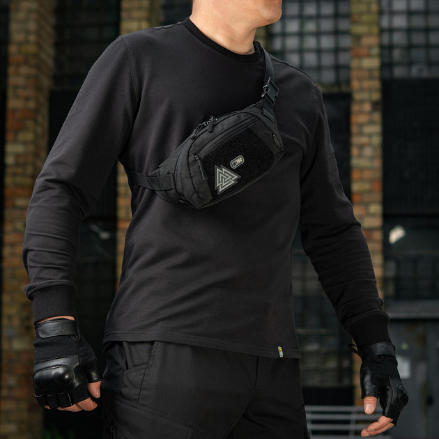 Сумка через плечо поясная армейская M-Tac Companion Bag Small Ranger Black Черный (9143) - изображение 3