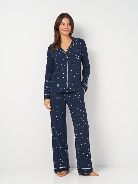 Пижама (рубашка + штаны) женская Victoria's Secret 26716451 L Синяя ...