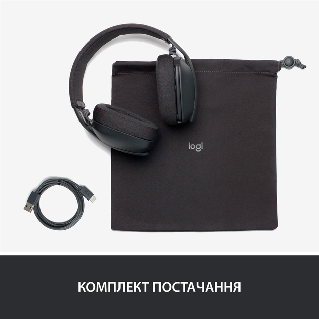 Гарнітура Logitech Zone Vibe 100 Graphite (981-001213) (6823485) - изображение 10