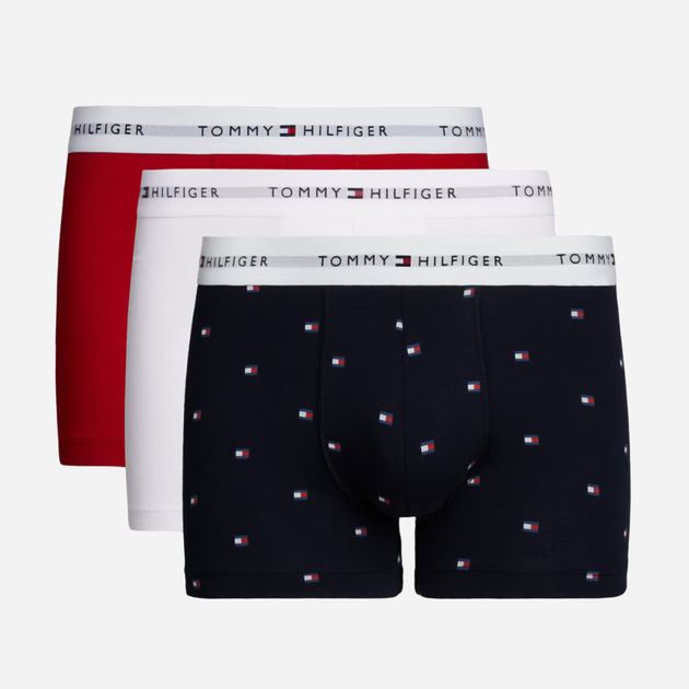 Zestaw majtek boxer męski Tommy Hilfiger UM0UM02768 L 3 szt Czarny/Biały/Czerwony (8720637184974) - obraz 1