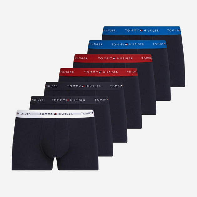 Zestaw majtek boxer męski Tommy Hilfiger UM0UM03385 XL 7 szt Czarny (8720637185544) - obraz 1