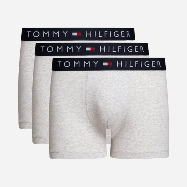 Набір трусів-боксерів чоловічих Tommy Hilfiger UM0UM03400 L 3 шт Сірий (8720637192078) - зображення 1