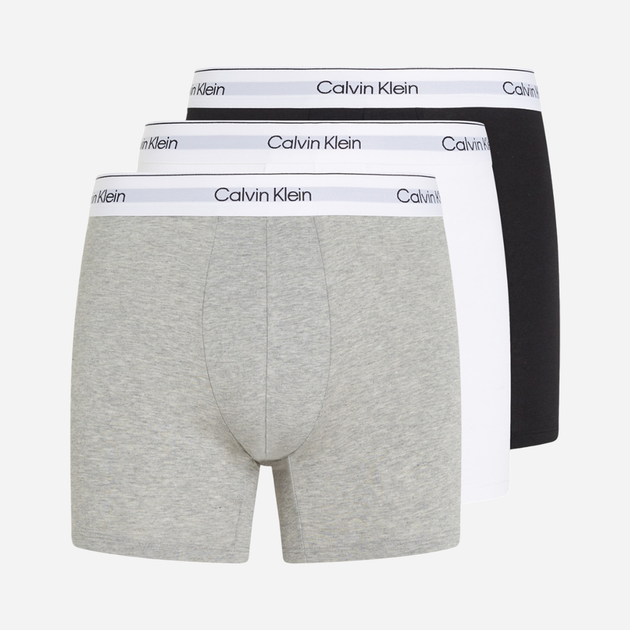 Zestaw majtek boxer męski Calvin Klein 000NB3964A M 3 szt Szary/Biały/Czarny (8720639723096) - obraz 1