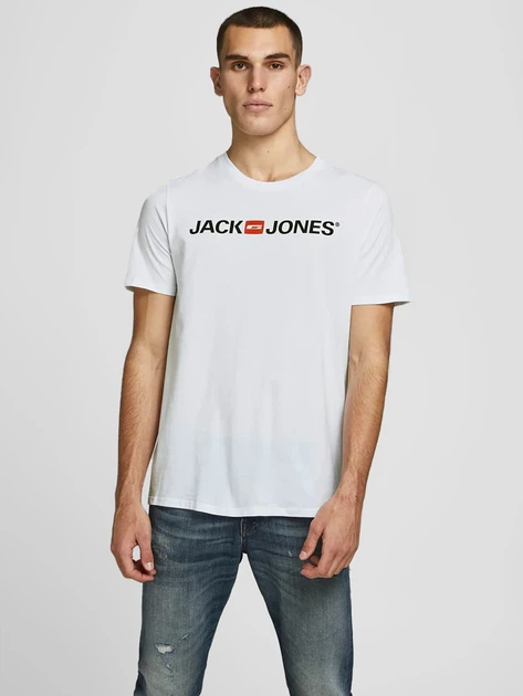 Футболка Jack&Jones Corp Logo Білий М 12137126 - Фото 2 Футболка Jack&Jones Corp Logo Білий М 12137126 - зображення 2