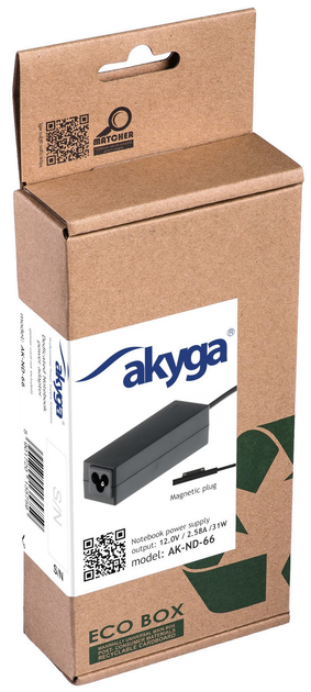 Блок живлення Akyga для ноутбука Microsoft Surface 12V 2.58A 31W (Surface Connect) (AK-ND-66) - зображення 4