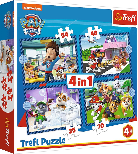 Puzzle Trefl Psi Patrol 4 w 1 207 elementów (5900511346503) - obraz 1