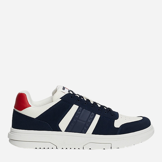 Sneakersy męskie skórzane Tommy Hilfiger EM0EM01457-C1G 41 Granatowe (8720637380772) - obraz 1