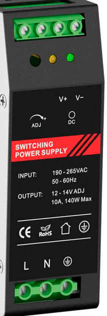 ДБЖ Kraft PSU-1210DIN з кріпленням на DIN-рейку (43-00109) - зображення 2